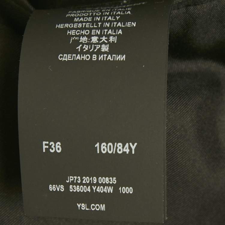 Pre Owned Saint Laurent Black Gabardine Tailored Blazer S