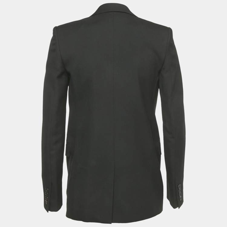 Pre Owned Saint Laurent Black Gabardine Tailored Blazer S