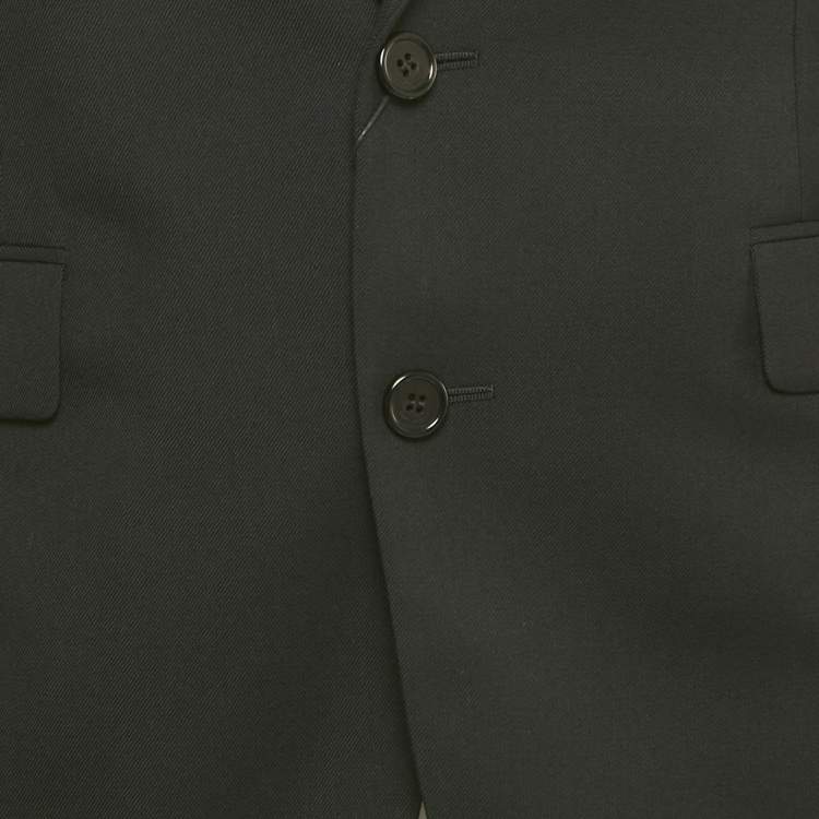 Pre Owned Saint Laurent Black Gabardine Tailored Blazer S