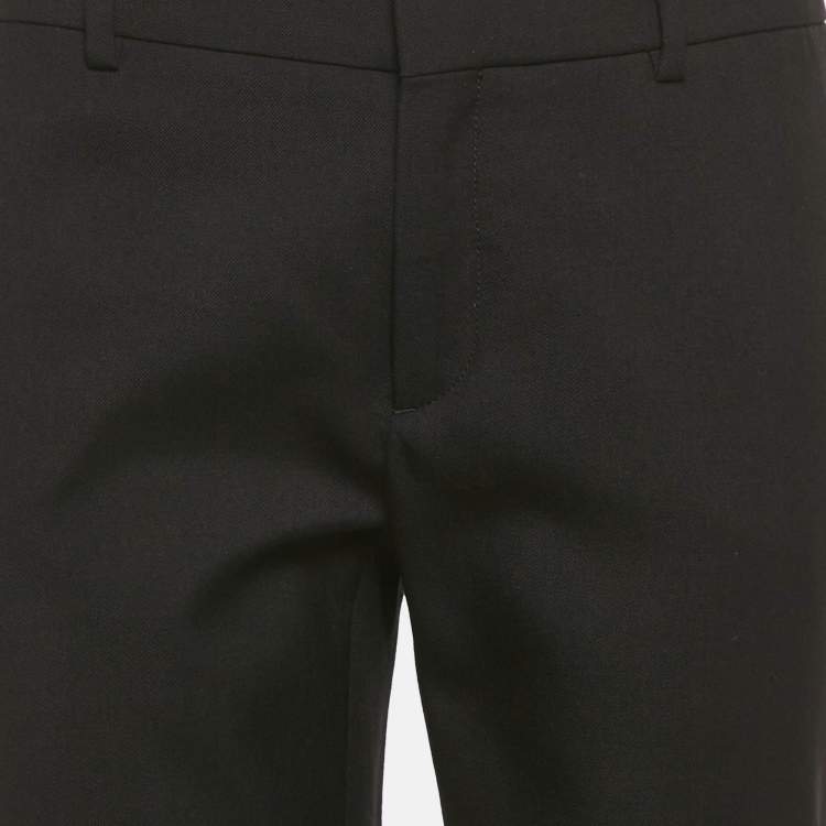 Pre Owned Saint Laurent Black Wool Formal Trousers M 