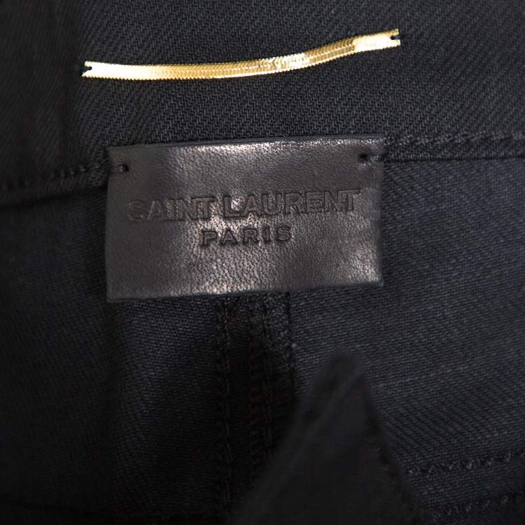 Pre Owned Saint Laurent Paris Black Denim Skinny Jeans S