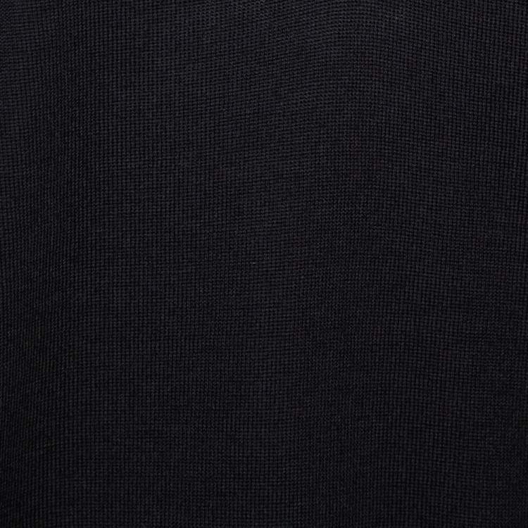 Pre Owned Saint Laurent Paris Black Wool V-Neck Sweater XXL