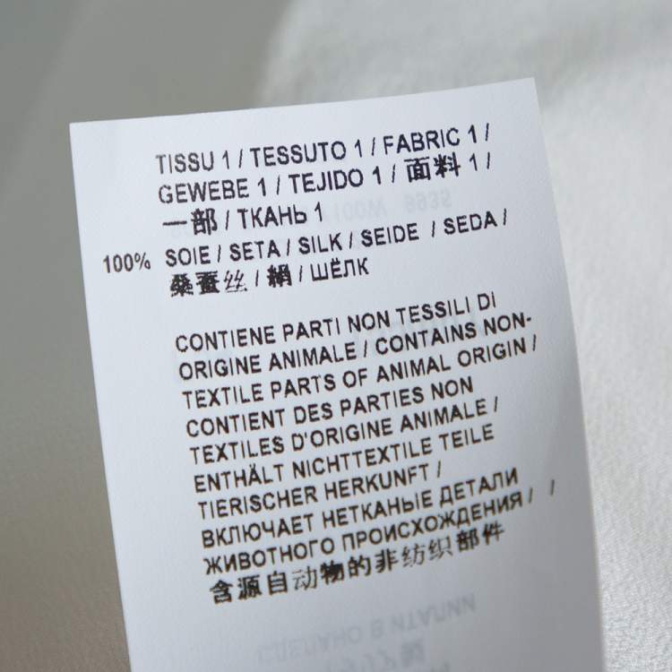 Pre Owned Saint Laurent Paris Off White Silk Button Front Shirt S