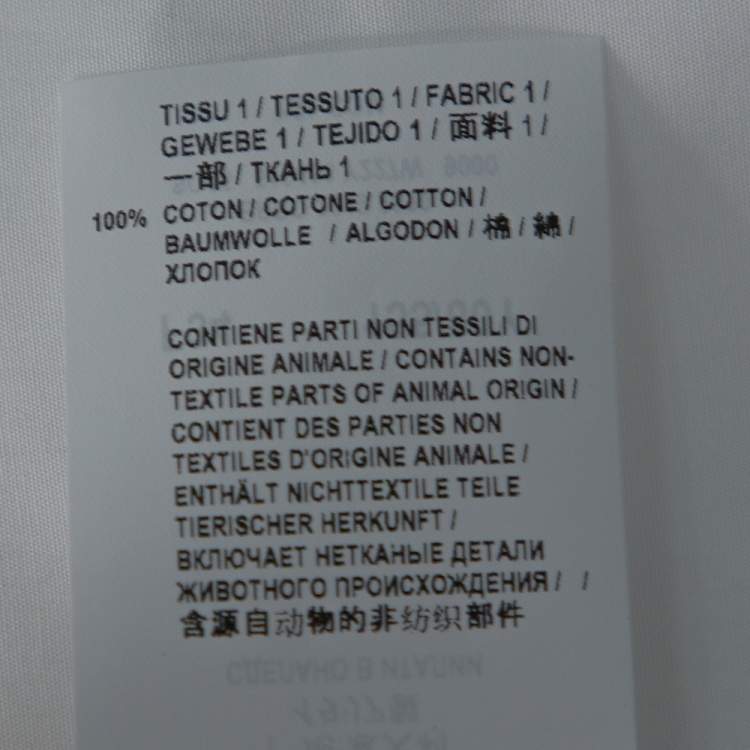 Pre Owned Saint Laurent Paris White Cotton Button Front Shirt S
