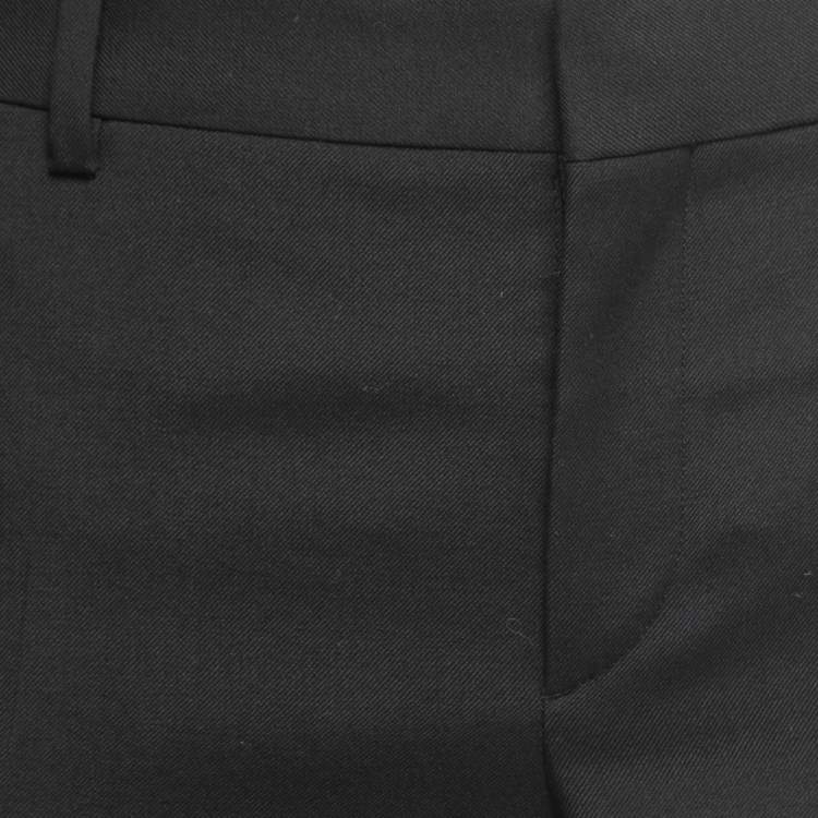 Pre Owned Saint Laurent Black Wool Tailored Trousers M