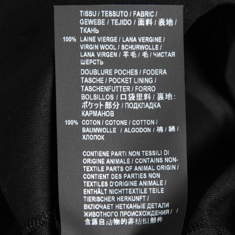 Pre Owned Saint Laurent Black Wool Tailored Trousers M