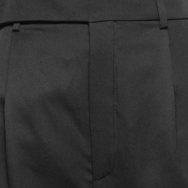 Pre Owned Saint Laurent Black Wool Tailored Trousers M