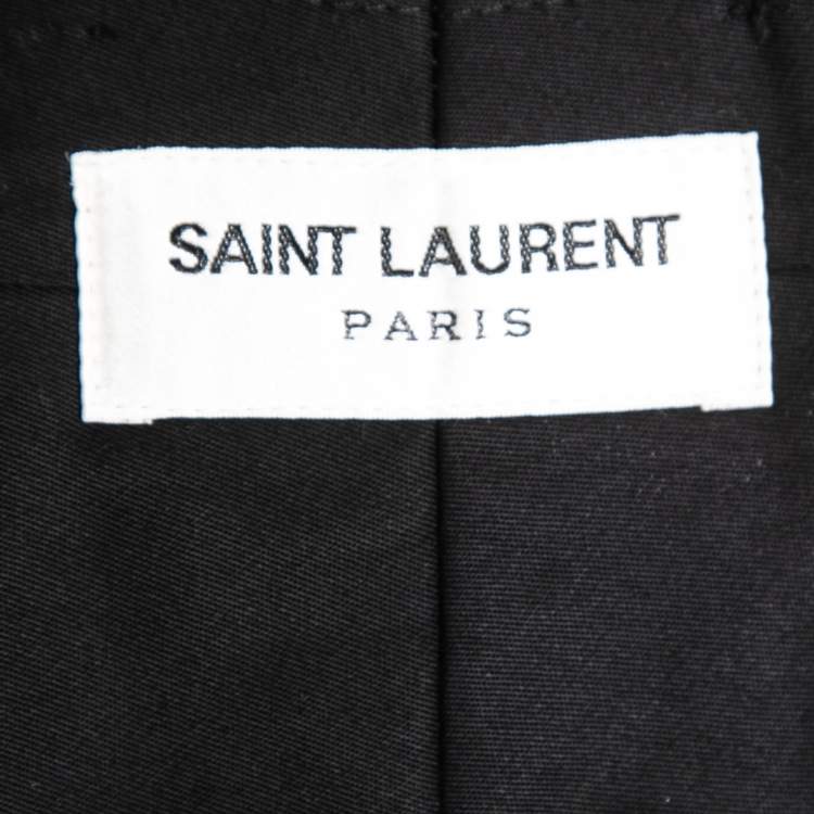 Pre Owned Saint Laurent Black Wool Tailored Trousers M