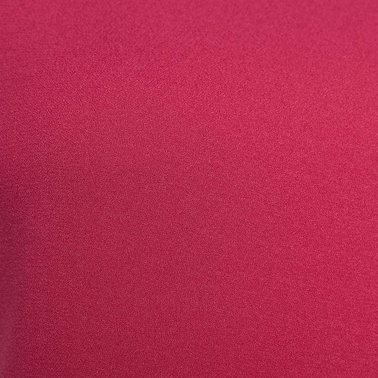Pre Owned Saint Laurent Paris Pink Crepe Shift Dress S