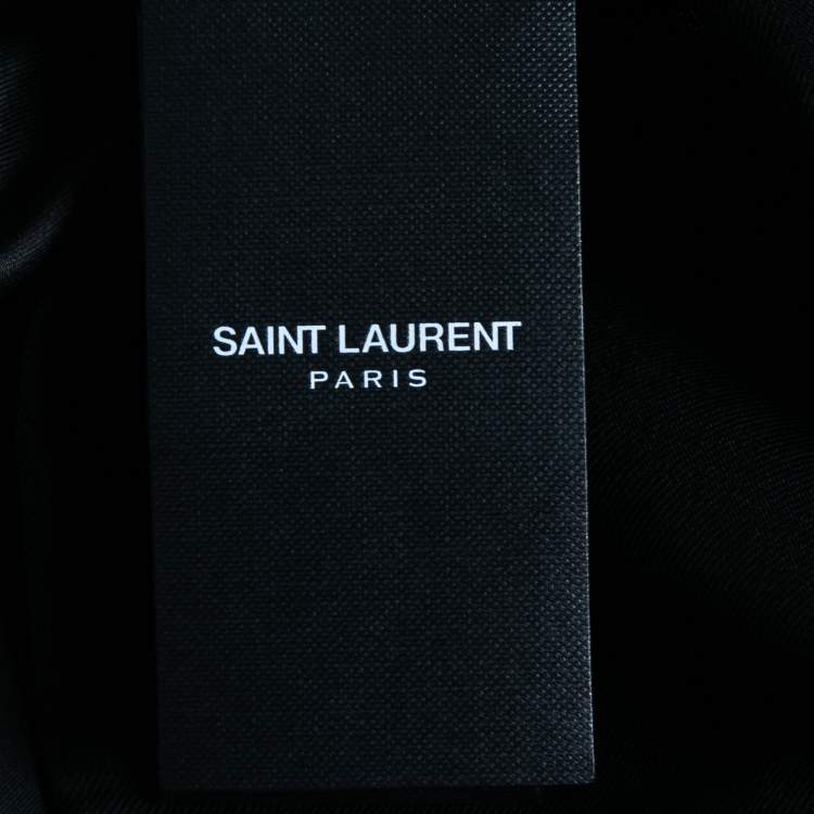 مملوكة مسبقًا Saint Laurent Black Wool Single-Breasted Blazer L