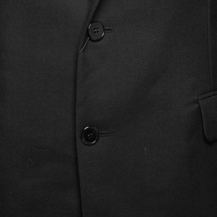 مملوكة مسبقًا Saint Laurent Black Wool Single-Breasted Blazer L