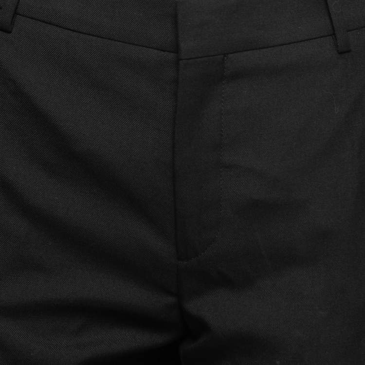 Pre Owned Saint Laurent Black Wool Trousers L