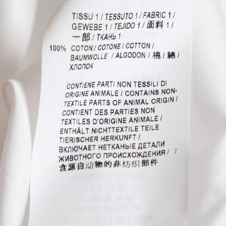 Pre Owned Saint Laurent Paris White Cotton Button Front Shirt L