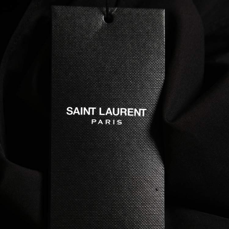 Pre Owned Saint Laurent Black Cotton Button Front Shirt M