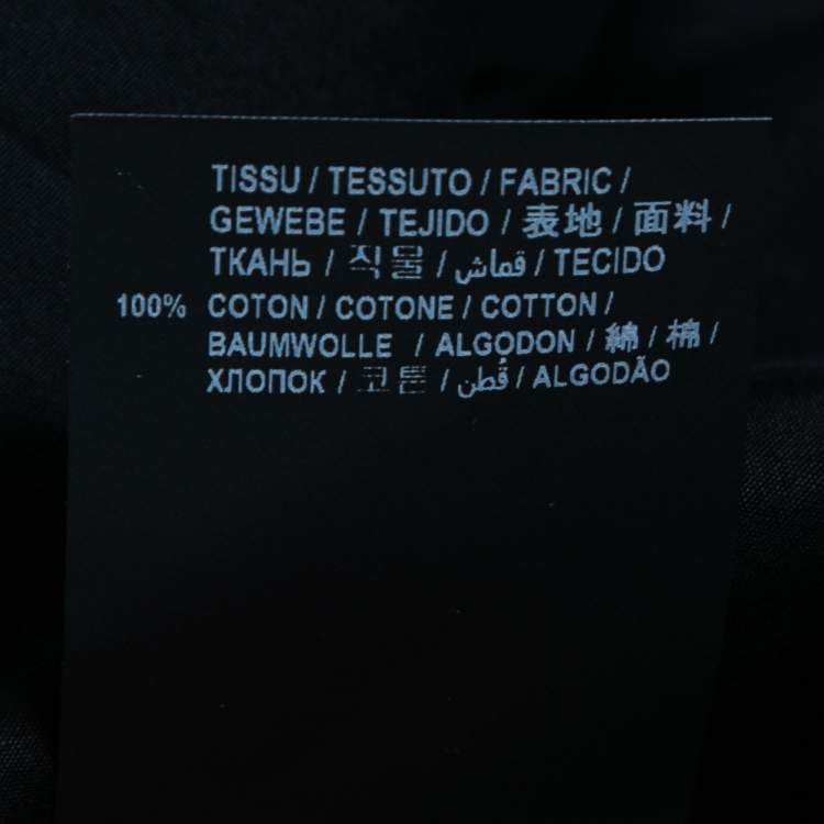 Pre Owned Saint Laurent Black Cotton Button Front Shirt M