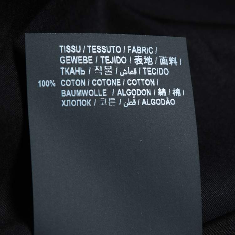 Pre Owned Saint Laurent Black Cotton Button Front Shirt L