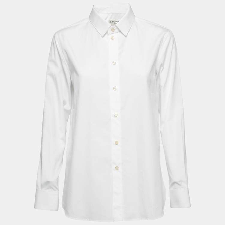 Saint Laurent Paris White Cotton Button Front Shirt L Saint Laurent Paris |  The Luxury Closet