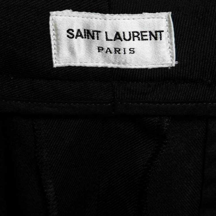 Pre Owned Saint Laurent Black Wool Trousers M