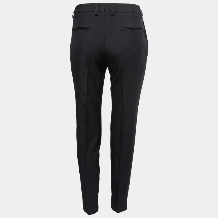 Pre Owned Saint Laurent Black Wool Trousers M