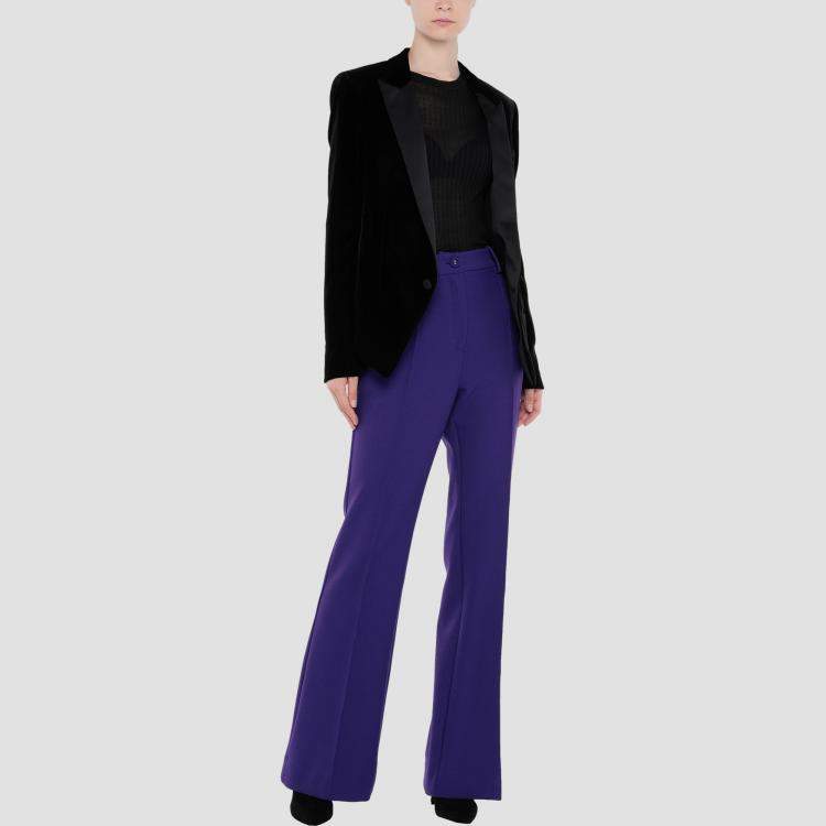 Pre Owned Saint Laurent Black Velvet Single Breasted Blazer M (FR 38)