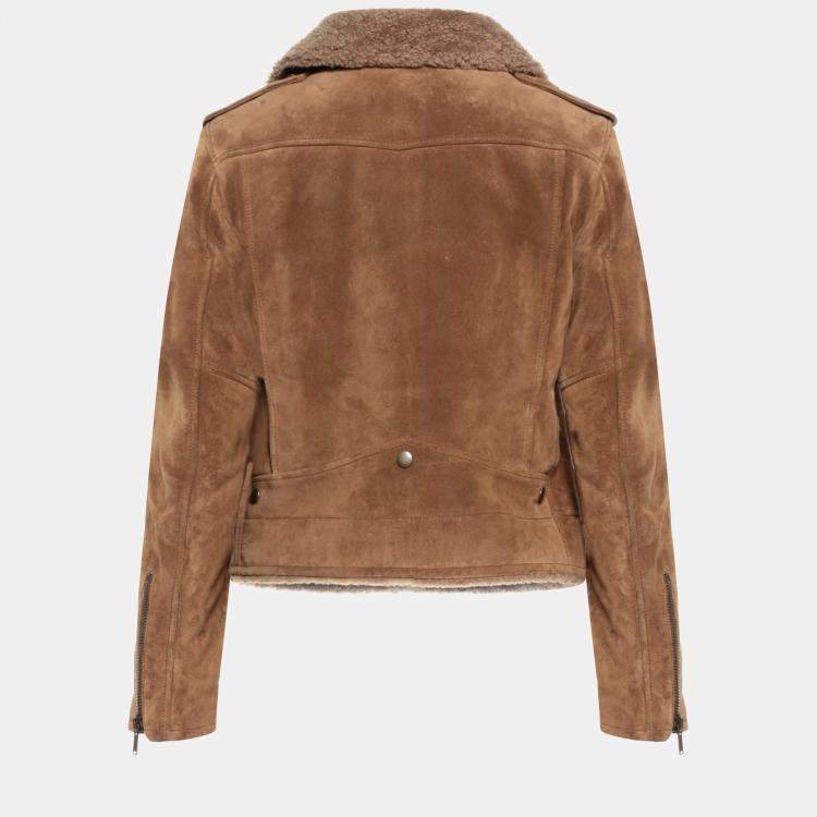 Pre Owned Saint Laurent Calf Jackets 38