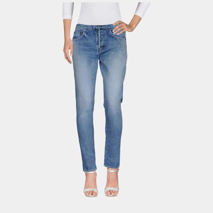 Pre Owned Saint Laurent Blue Denim Jeans Size 28