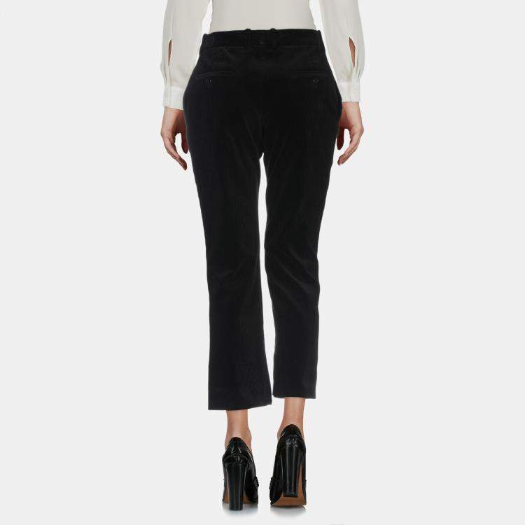 Pre Owned Saint Laurent Black Corduroy Pants L (FR 40)