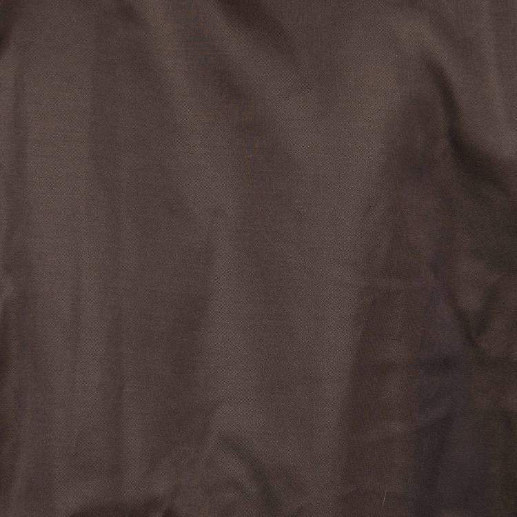 Pre Owned   Saint Laurent Paris Brown Faux Fur Trim Satin Padded Bomber Jacket S