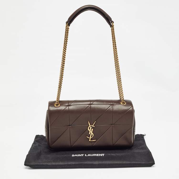 Pre Owned Saint Laurent Brown Leather Medium Jamie Shoulder Bag