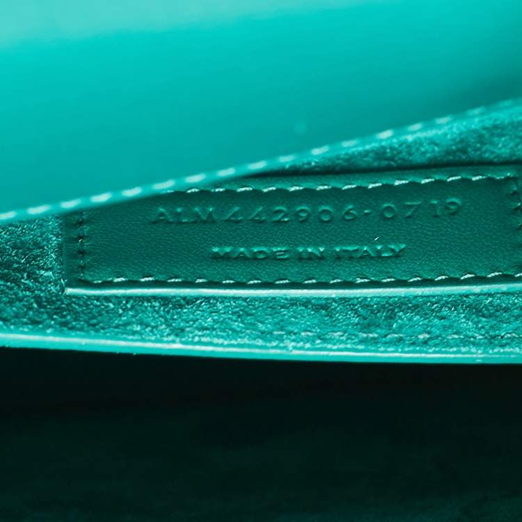Pre Owned Saint Laurent Green Leather Medium Sunset Shoulder Bag