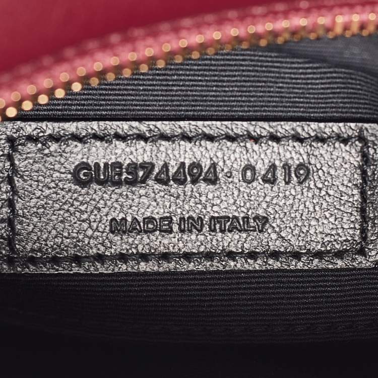 مملوكة مسبقًا Saint Laurent Burgundy Matelassé Leather Lou Camera Crossbody Bag