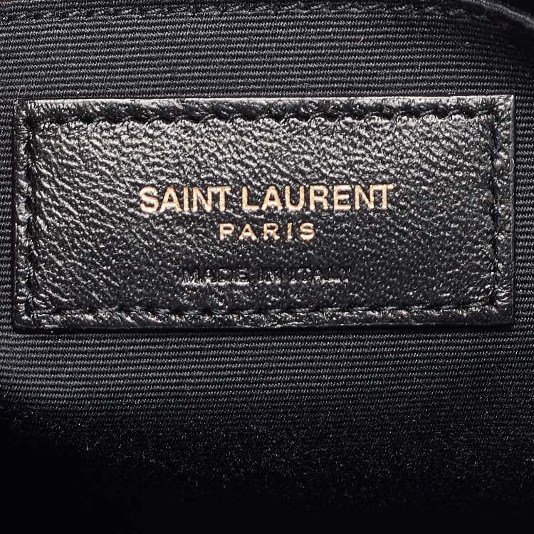 مملوكة مسبقًا Saint Laurent Burgundy Matelassé Leather Lou Camera Crossbody Bag