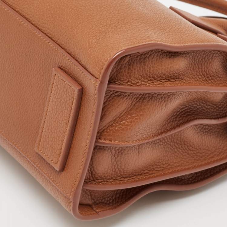 Pre Owned Saint Laurent Brown Leather Baby Classic Sac De Jour Tote
