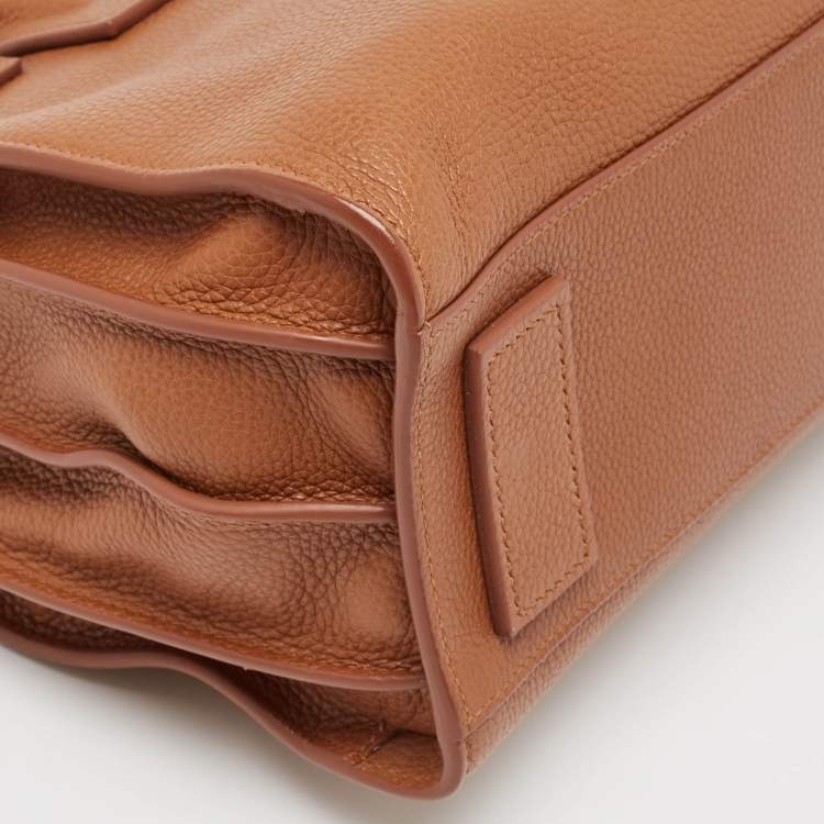 Pre Owned Saint Laurent Brown Leather Baby Classic Sac De Jour Tote