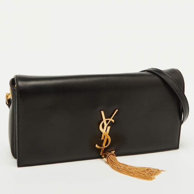 مملوكة مسبقًا Saint Laurent Black Leather Small Kate Flap Shoulder Bag