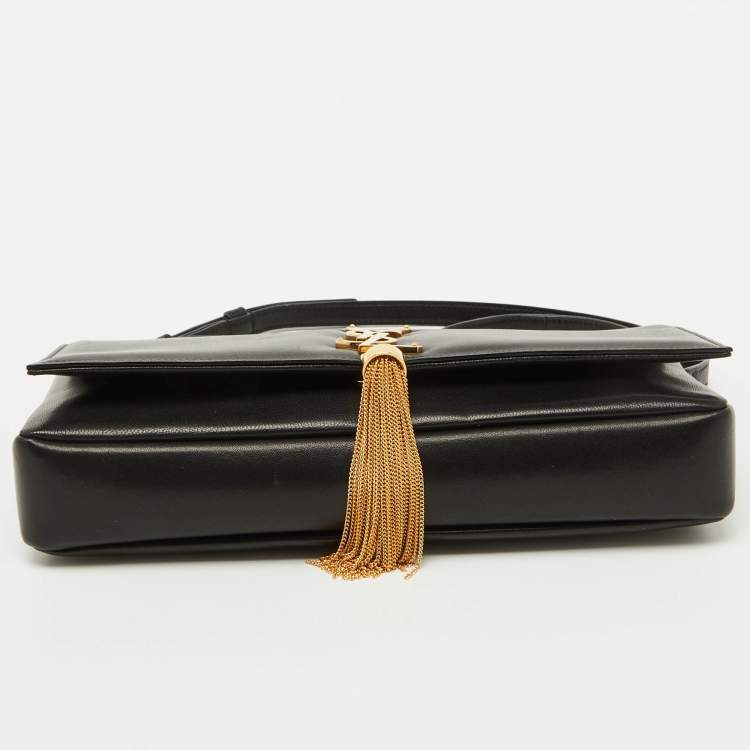 مملوكة مسبقًا Saint Laurent Black Leather Small Kate Flap Shoulder Bag