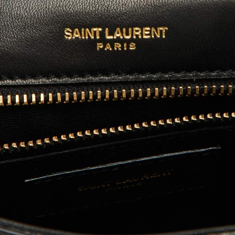 مملوكة مسبقًا Saint Laurent Black Leather Small Kate Flap Shoulder Bag