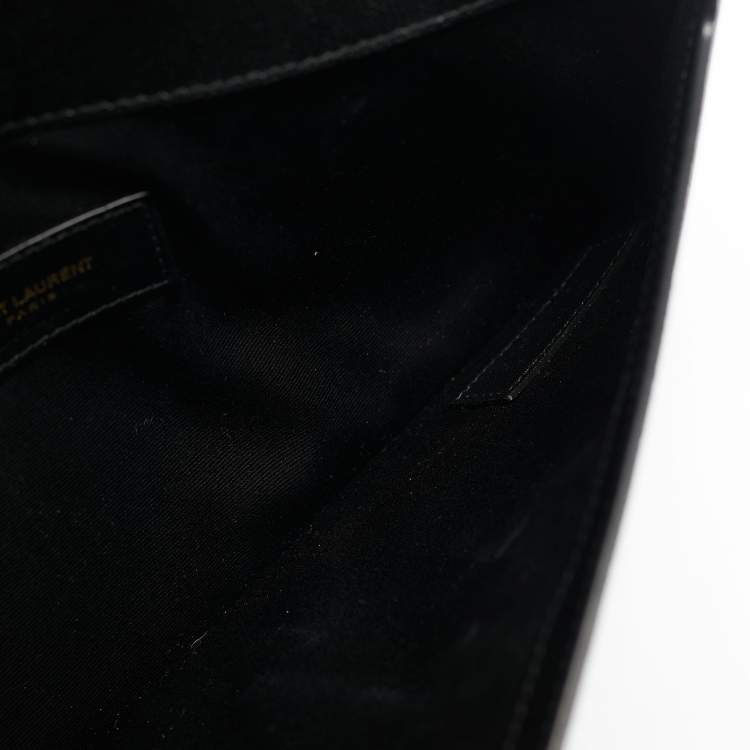 مملوكة مسبقًا Saint Laurent Black Leather Uptown Pouch