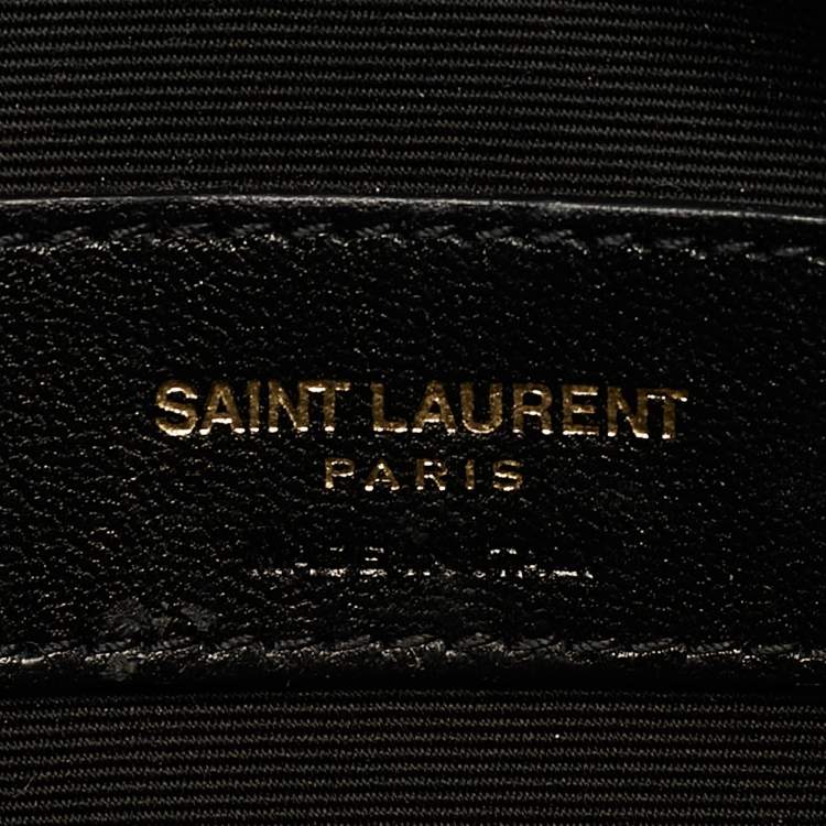مملوكة مسبقًا Saint Laurent Black Leather Uptown Pouch