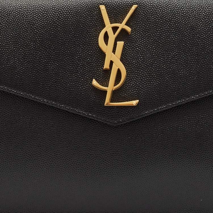 مملوكة مسبقًا Saint Laurent Black Leather Uptown Pouch
