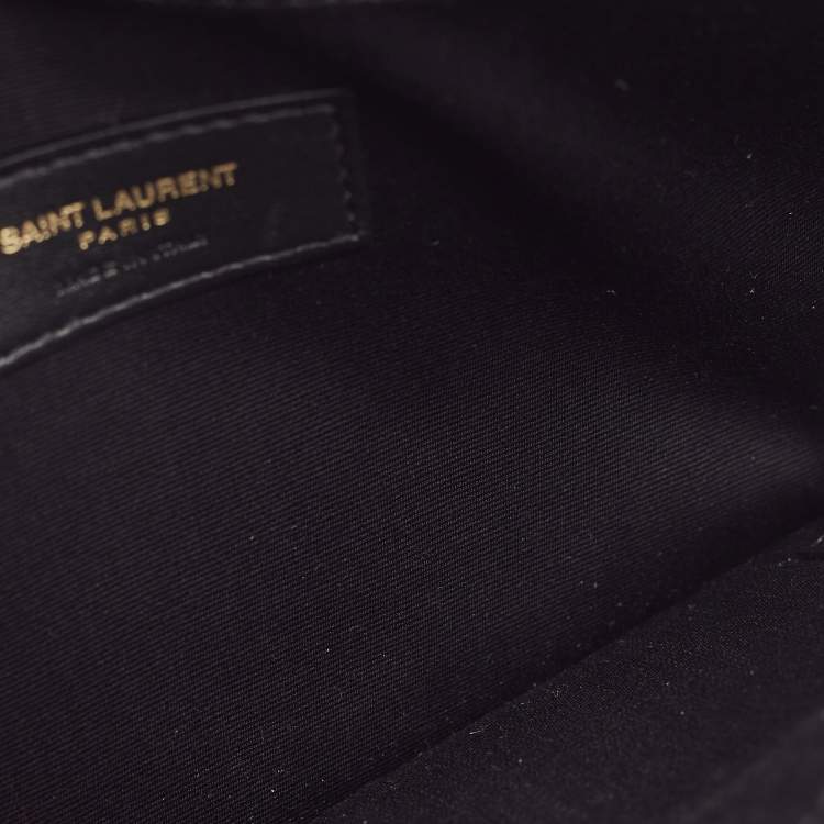 مملوكة مسبقًا Saint Laurent Black Leather Uptown Pouch