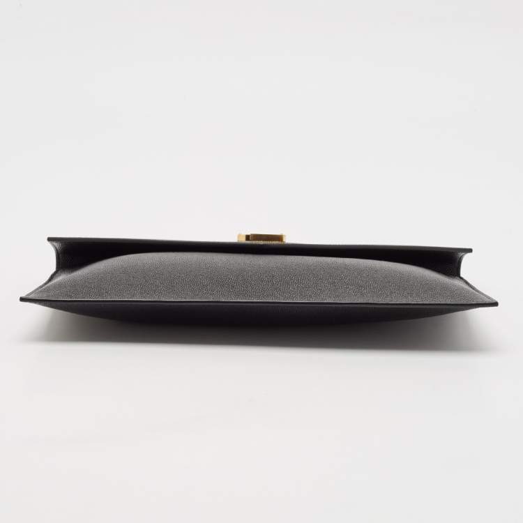 مملوكة مسبقًا Saint Laurent Black Leather Uptown Pouch