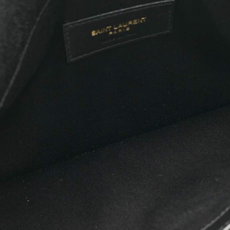 مملوكة مسبقًا Saint Laurent Black Leather Uptown Pouch