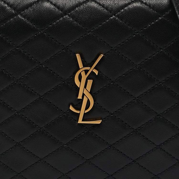 Pre Owned Saint Laurent Black Quilted Leather Gaby Crossbody Bag