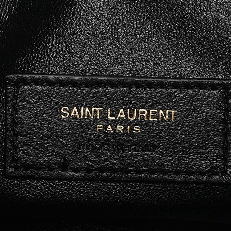 Pre Owned Saint Laurent Black Quilted Leather Gaby Crossbody Bag