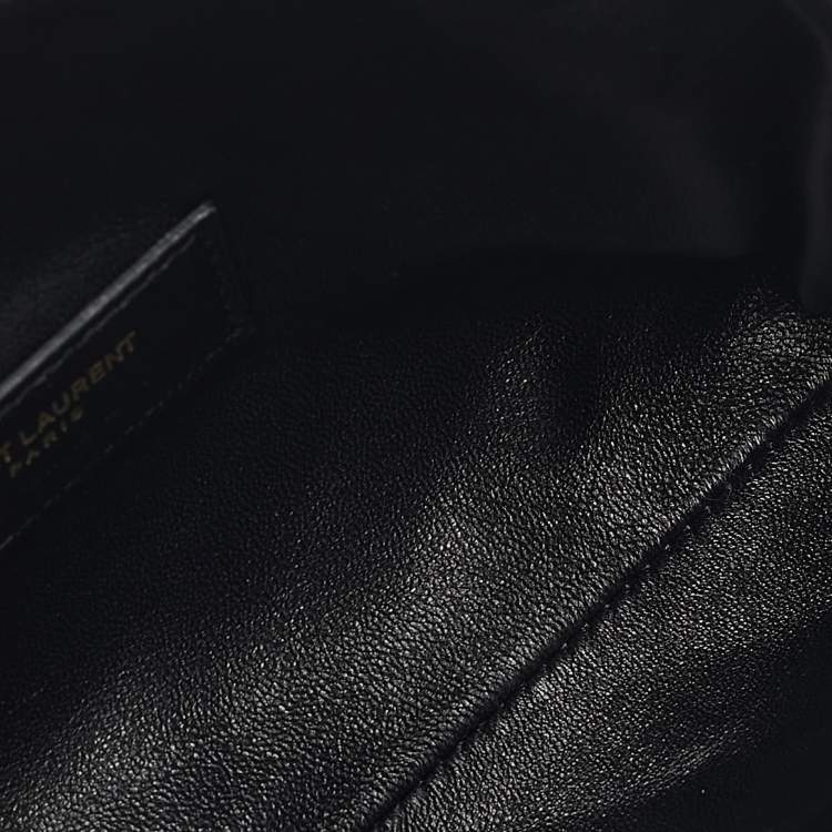 Pre Owned Saint Laurent Black Quilted Leather Gaby Crossbody Bag