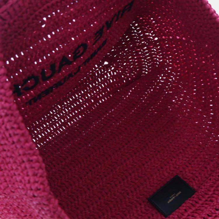 Pre Owned Saint Laurent Rive Gauche Raffia Tote Bag