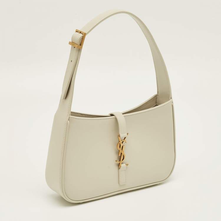Pre Owned Saint Laurent Ivory Leather LE 5 À 7 Shoulder Bag