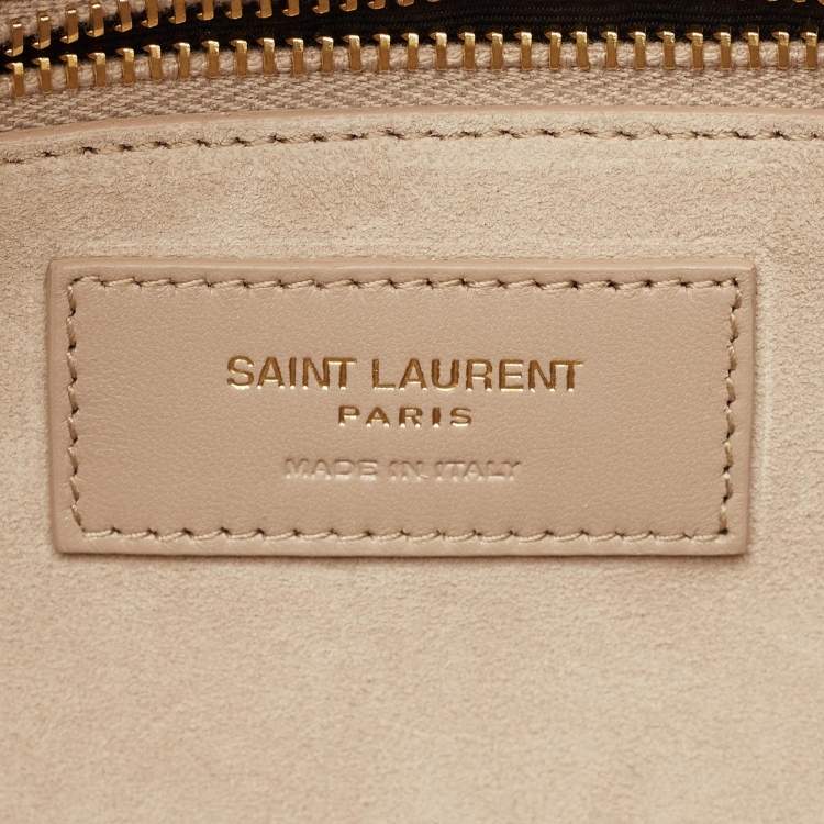 Pre Owned Saint Laurent Ivory Leather LE 5 À 7 Shoulder Bag