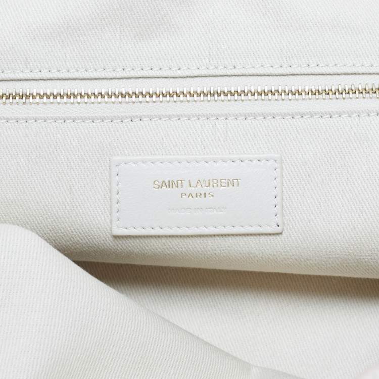 Pre Owned Saint Laurent Cream/Multicolor Summer Print Terry Cloth Backpack